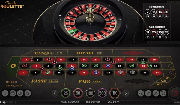 Table french roulette NetEnt